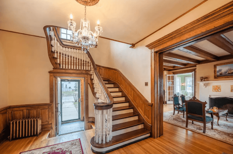 Staircase inside the Perry Mansion