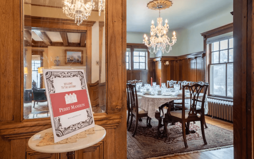 Book your intimate event space at the Perry Mansion